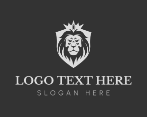 Cougar - Royal Crown King Lion logo design