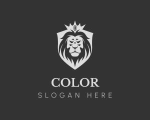 Feline - Royal Crown King Lion logo design
