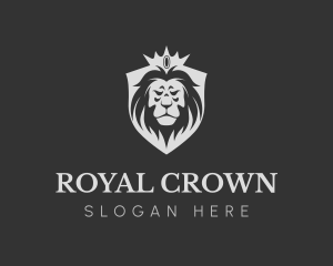 Royal Crown King Lion logo design