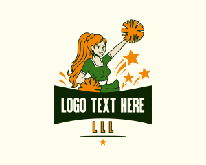Cheer - Cheerleading Woman Cheer logo design