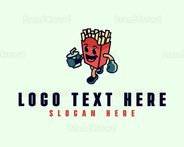 French Fries Fast Food Logo