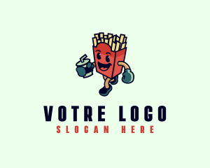 French Fries Fast Food  Logo