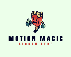 Animation - French Fries Fast Food logo design