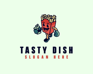 French Fries Fast Food  logo design