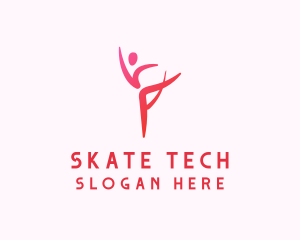 Athlete Dancer Skate Gymnast logo design