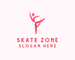 Skate - Athlete Dancer Skate Gymnast logo design