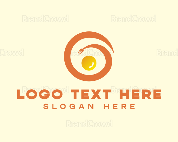 Fork Egg Swirl Logo