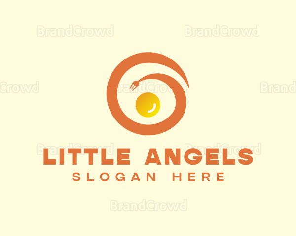 Fork Egg Swirl Logo