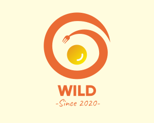 Kitchen - Spiral Fork Egg logo design