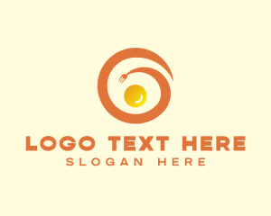 Silverware - Fork Egg Swirl logo design