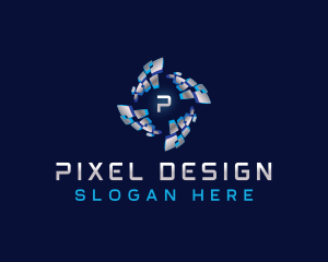 Cyber Ai Pixel logo design