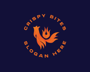 Fried - Roasted Chicken Fire logo design