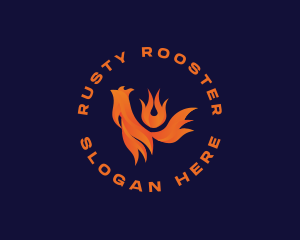 Roasted Chicken Fire logo design