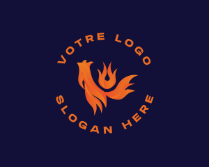 Roast - Roasted Chicken Fire logo design