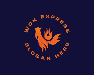 Roasted Chicken Fire logo design