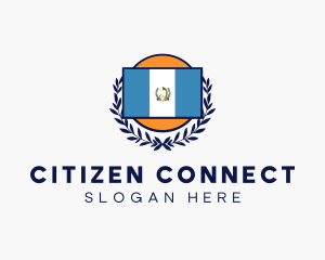 Citizenship - Guatemala Flag Wreath logo design