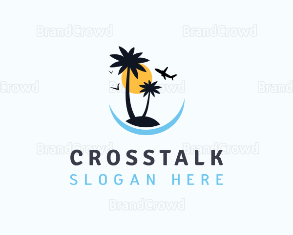 Tropical Island Tourism Logo