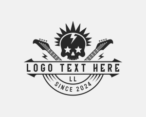 Rock Band - Skull Spike Rock Band logo design