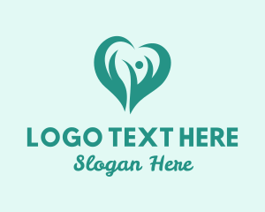 Love - Heart Person Foundation logo design
