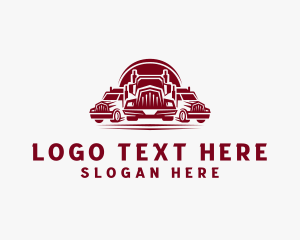 Shipping - Trucking Fleet Logistics logo design