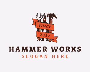 Hammer - Wrench Pliers Hammer logo design