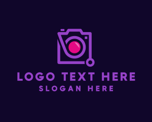 Lens - Modern Camera Gadget logo design
