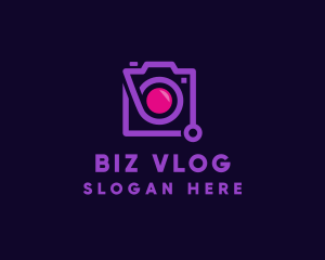 Vlog - Modern Camera Gadget logo design