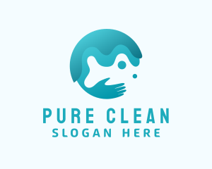 Hand Water Cleaning  logo design