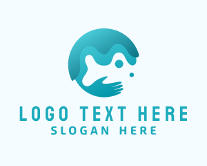 Fluid - Hand Water Cleaning logo design