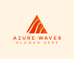 Pyramid Waves Business logo design