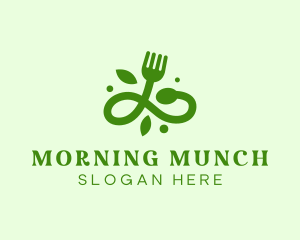 Brunch - Organic Vegan Food Fork logo design