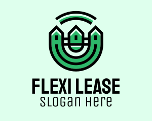 Leasing - Green Neighborhood Houses logo design