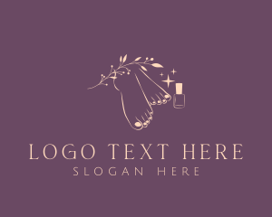 Woman - Nail Salon Pedicure logo design