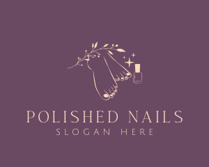 Nail Salon Pedicure logo design
