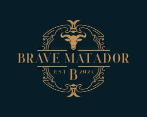 Bullfighter - Saloon Bullfighting Rodeo logo design