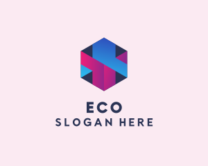 3D Cube Hexagon  Logo