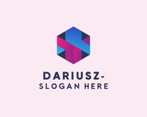 3D Cube Hexagon  Logo