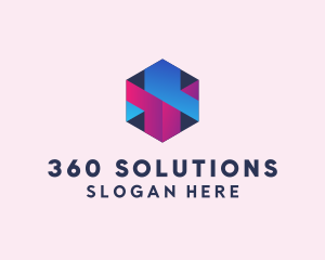 3D Cube Hexagon  logo design