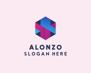 3D Cube Hexagon  logo design