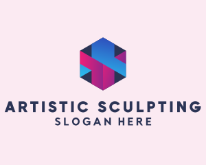 3D Cube Hexagon  logo design