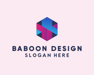 3D Cube Hexagon  logo design