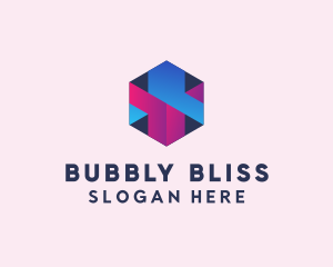 3D Cube Hexagon  logo design