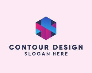 3D Cube Hexagon  logo design