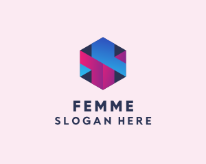 3D Cube Hexagon  logo design