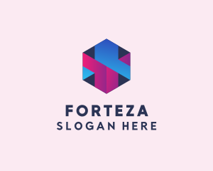 3D Cube Hexagon  logo design