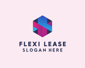 3D Cube Hexagon  logo design