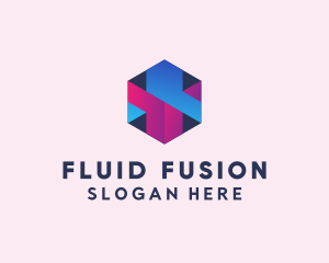 3D Cube Hexagon  logo design