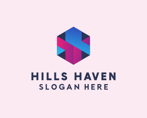 3D Cube Hexagon  logo design