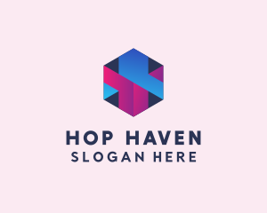 3D Cube Hexagon  logo design