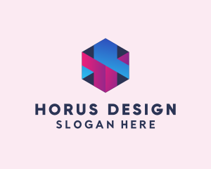 3D Cube Hexagon  logo design